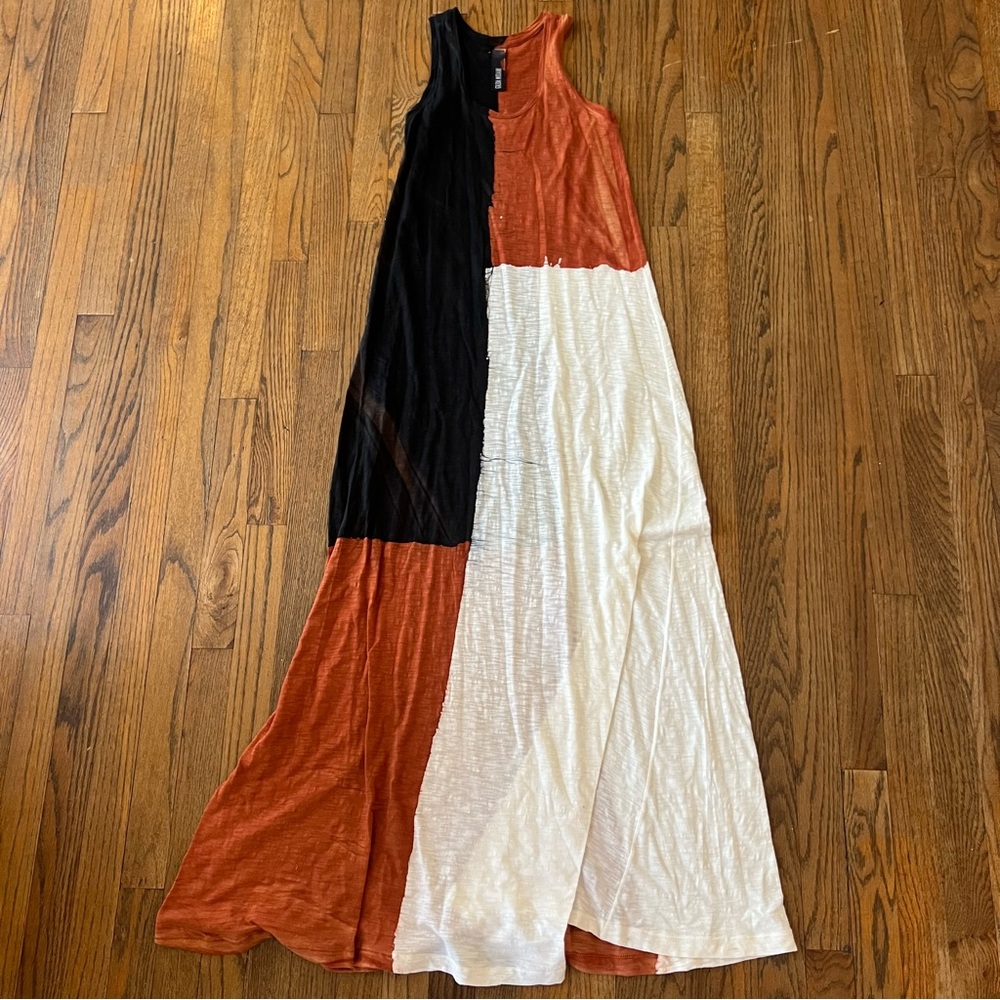Gilda Midani Maxi Slub Dress tank style dip dyed size M medium cotton